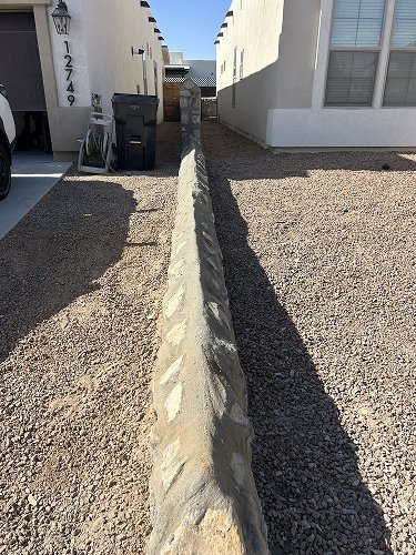 Residential rock retaining wall in El Paso Texas
