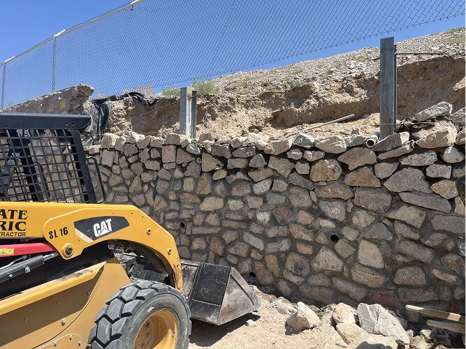Rock wall repair in El Paso TX